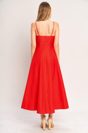 SUMMER CITY WOVEN MIDI DRESS.
