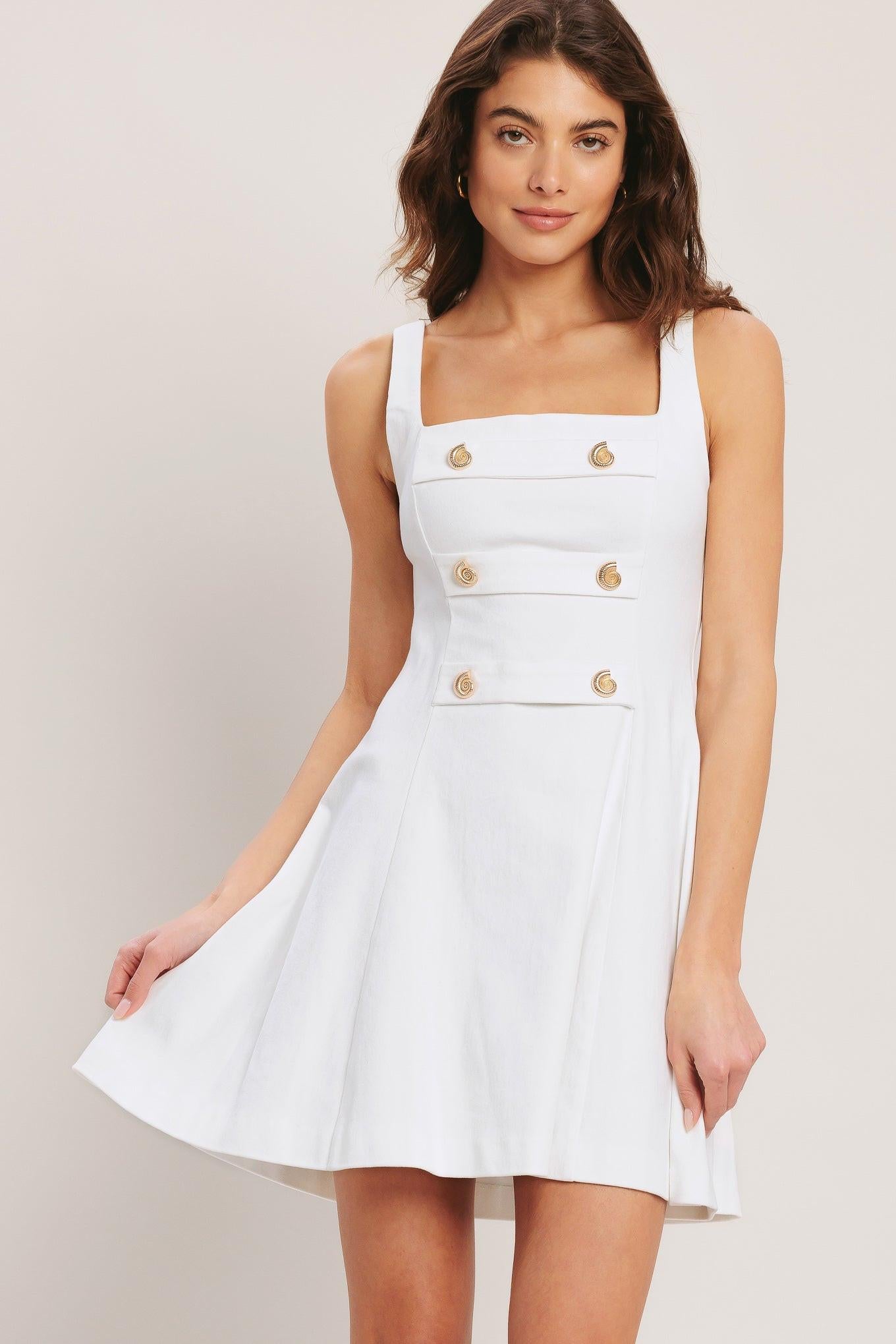 COASTAL CHIC WOVEN MINI DRESS L FLYING TOMATO White DENIM / L COASTAL CHIC WOVEN MINI DRESS L FLYING TOMATO White DENIM / L