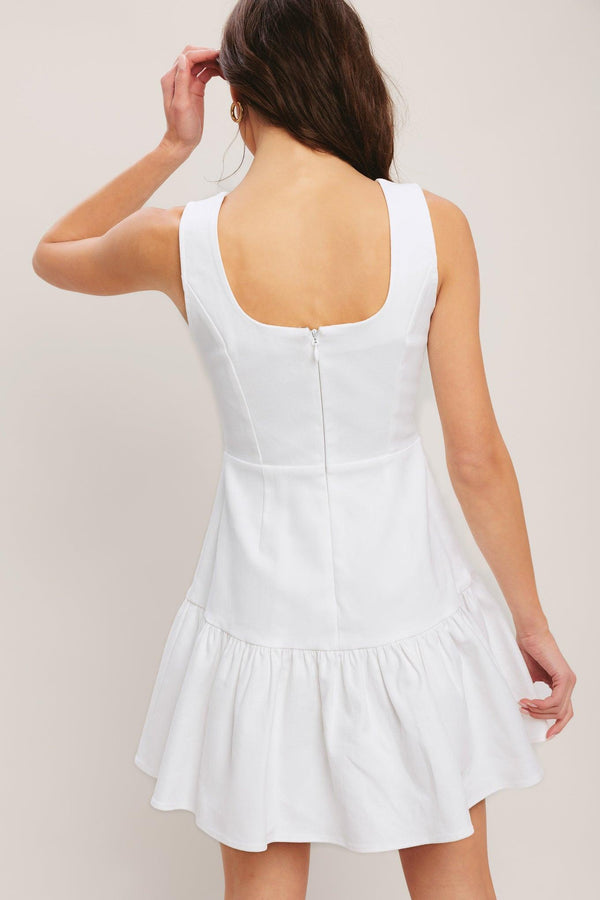 SKY GARDEN WOVEN MINI DRESS.