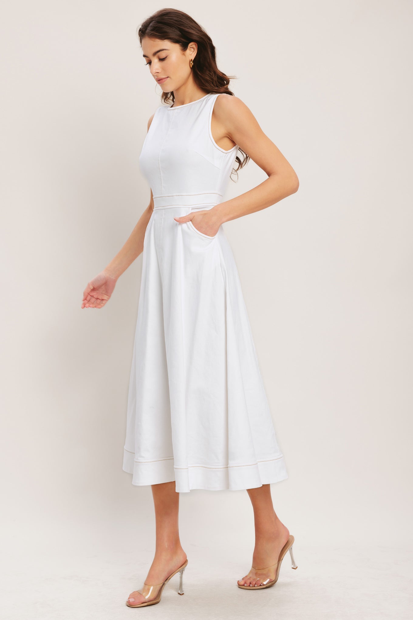 CLOUDLIGHT SUMMER WOVEN MIDI DRESS