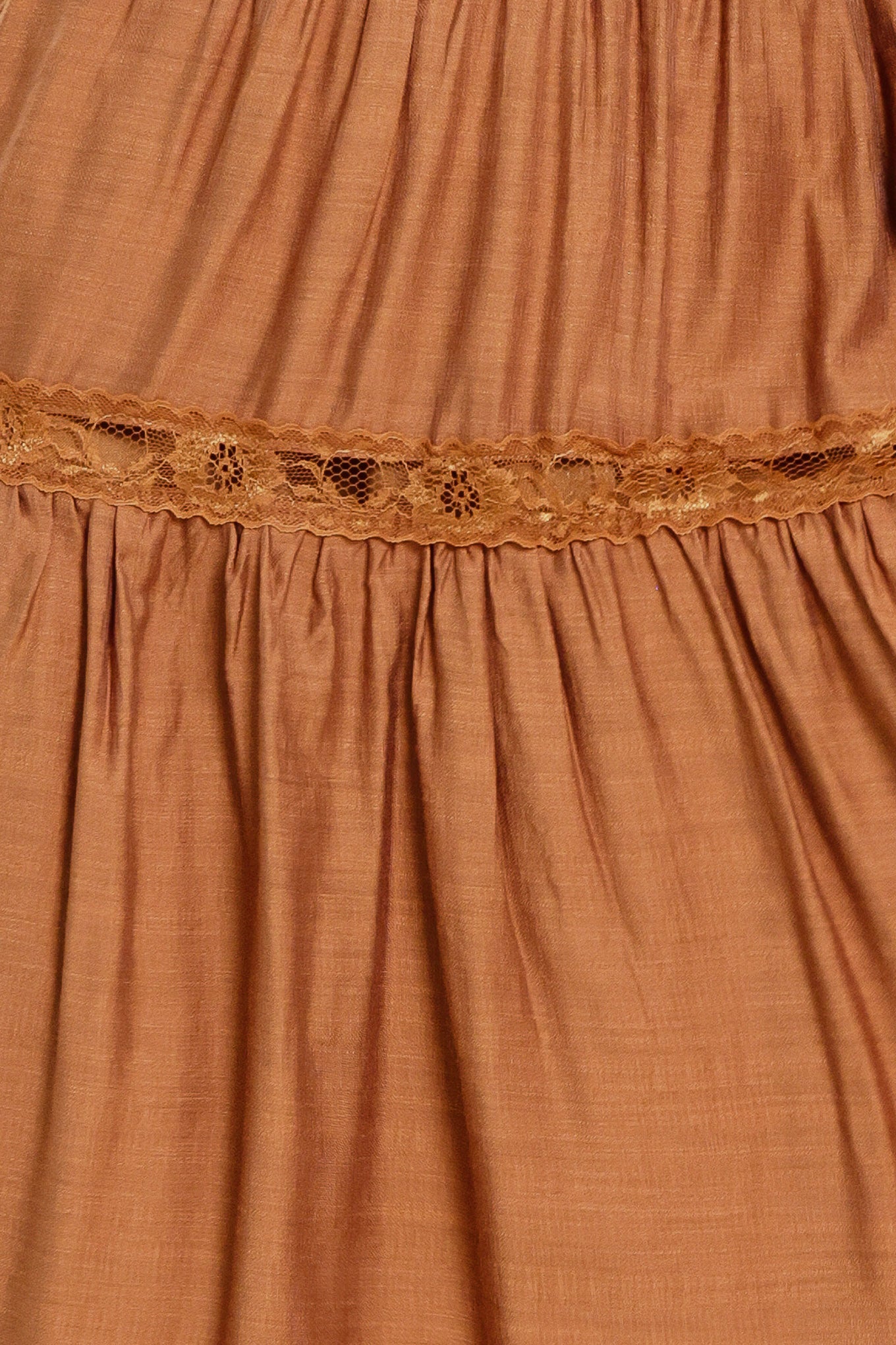 Close up of a brown maxi dress | Flying Tomato