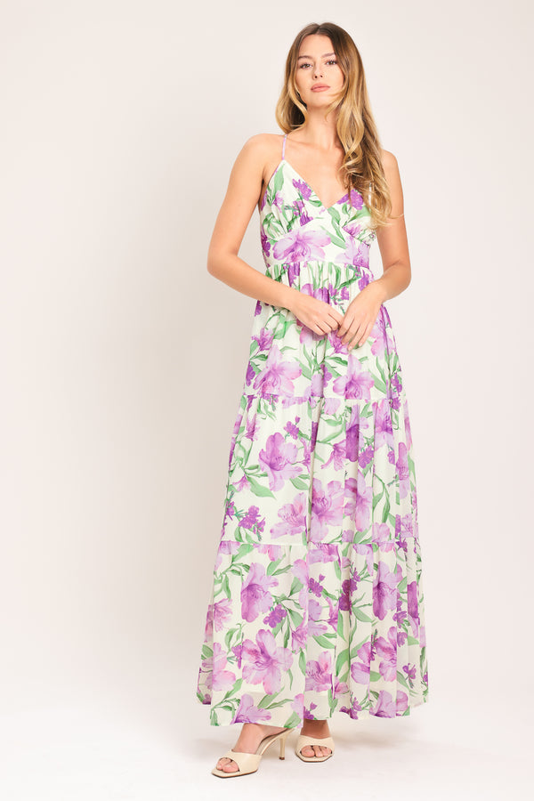 GARDEN SWEETHEART WOVEN MAXI DRESS.