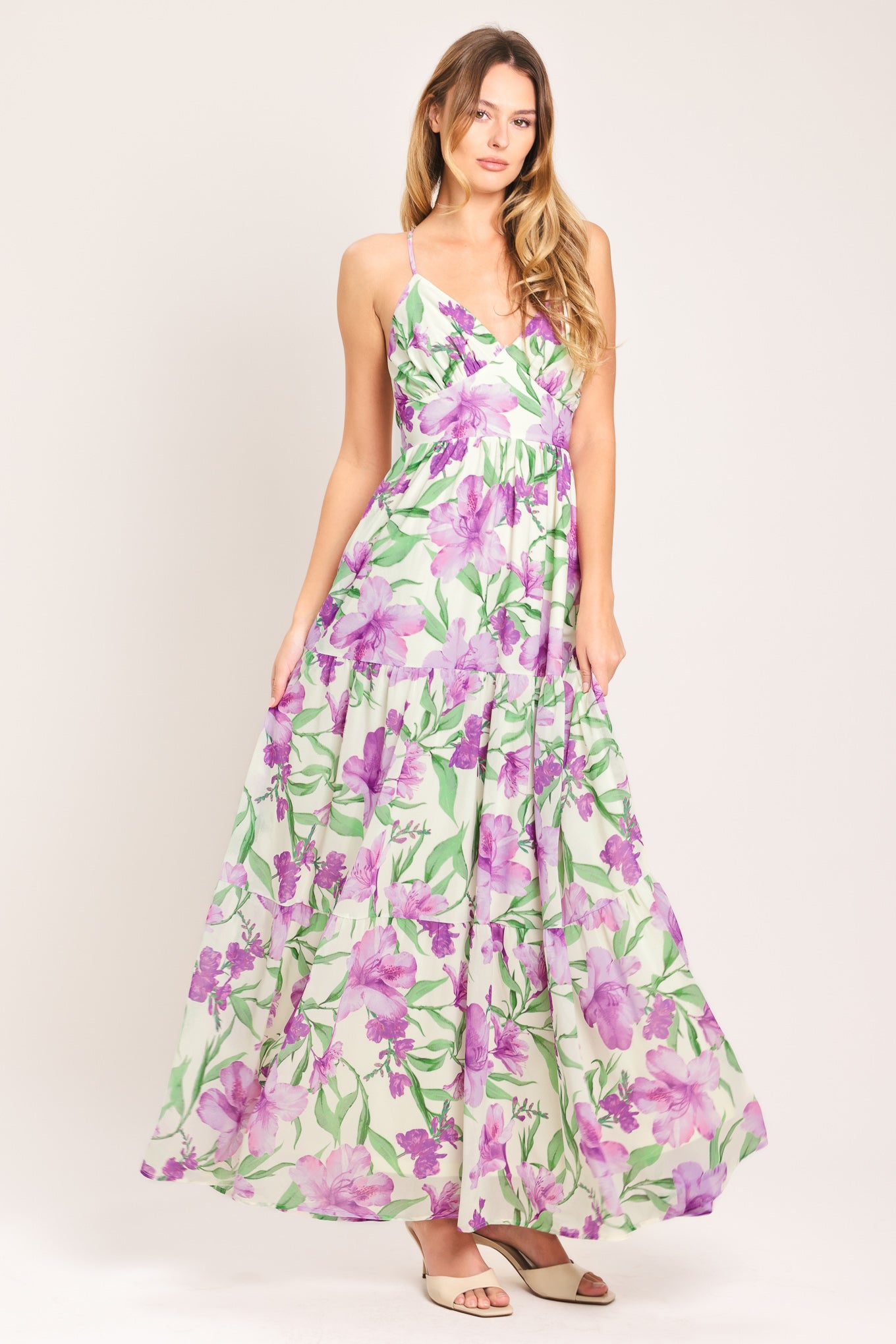 GARDEN SWEETHEART WOVEN MAXI DRESS.