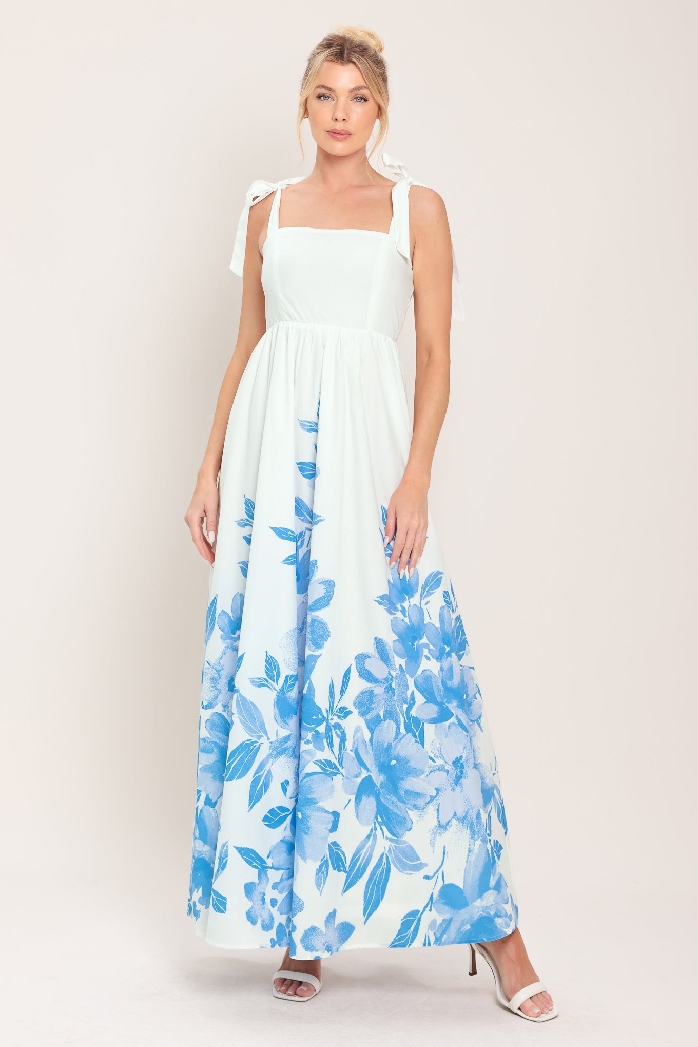 CLOUD BLOSSOM WOVEN MAXI DRESS l FLYING TOMATO IVORY / M CLOUD BLOSSOM WOVEN MAXI DRESS l FLYING TOMATO IVORY / M