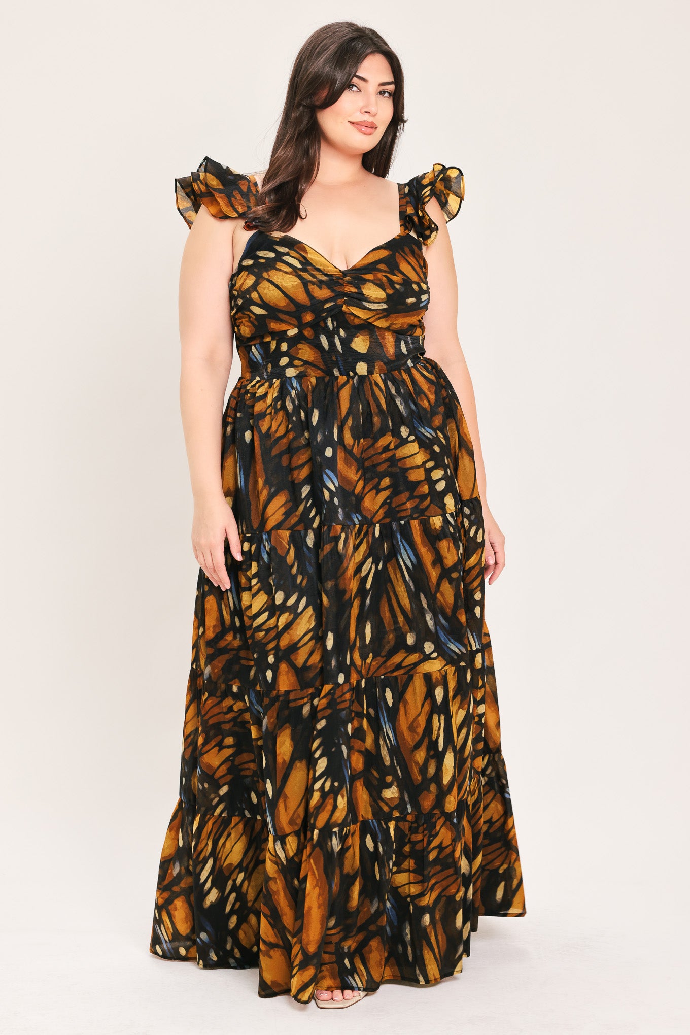 EMBERWING GARDEN GOWN WOVEN MAXI DRESS