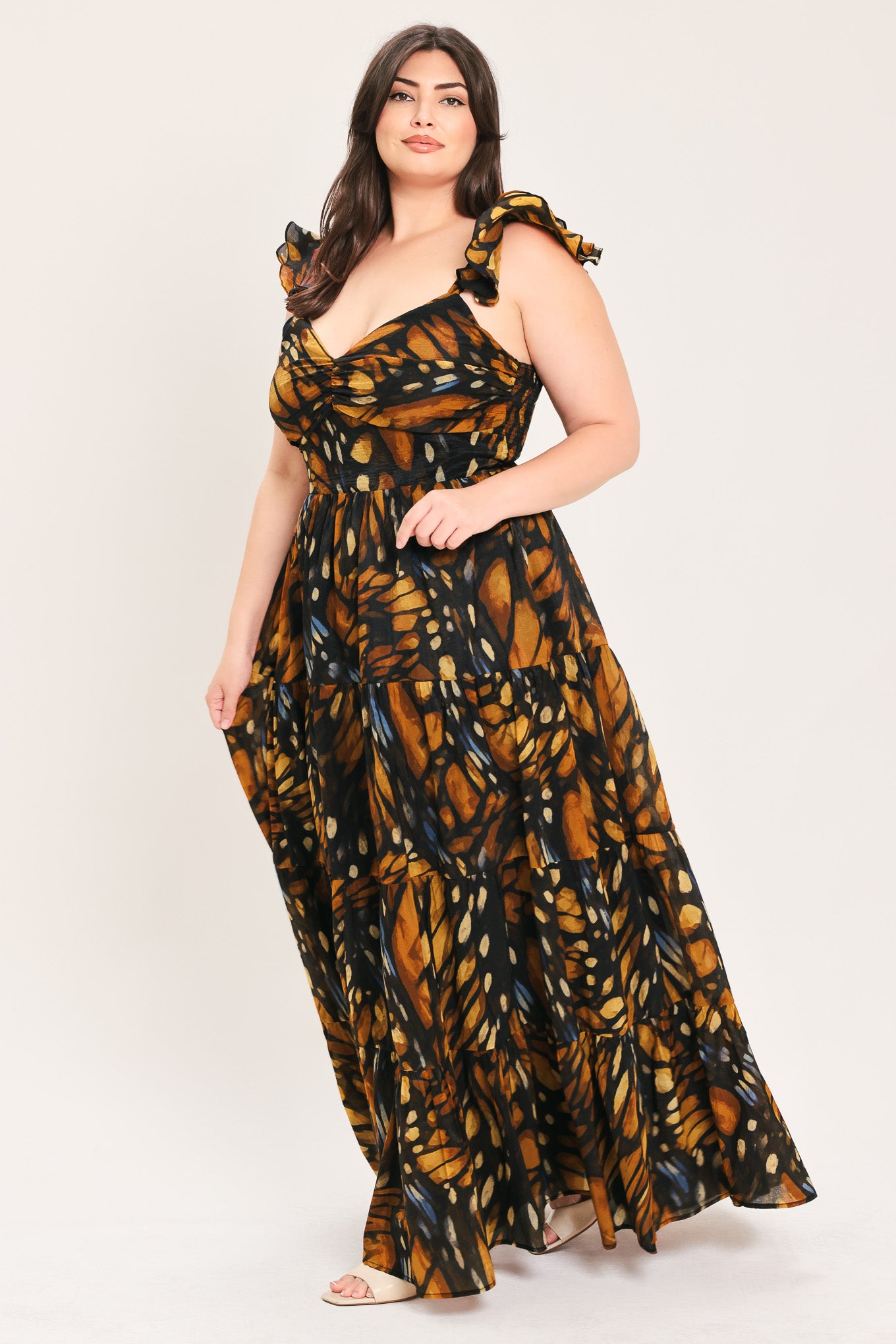 EMBERWING GARDEN GOWN WOVEN MAXI DRESS