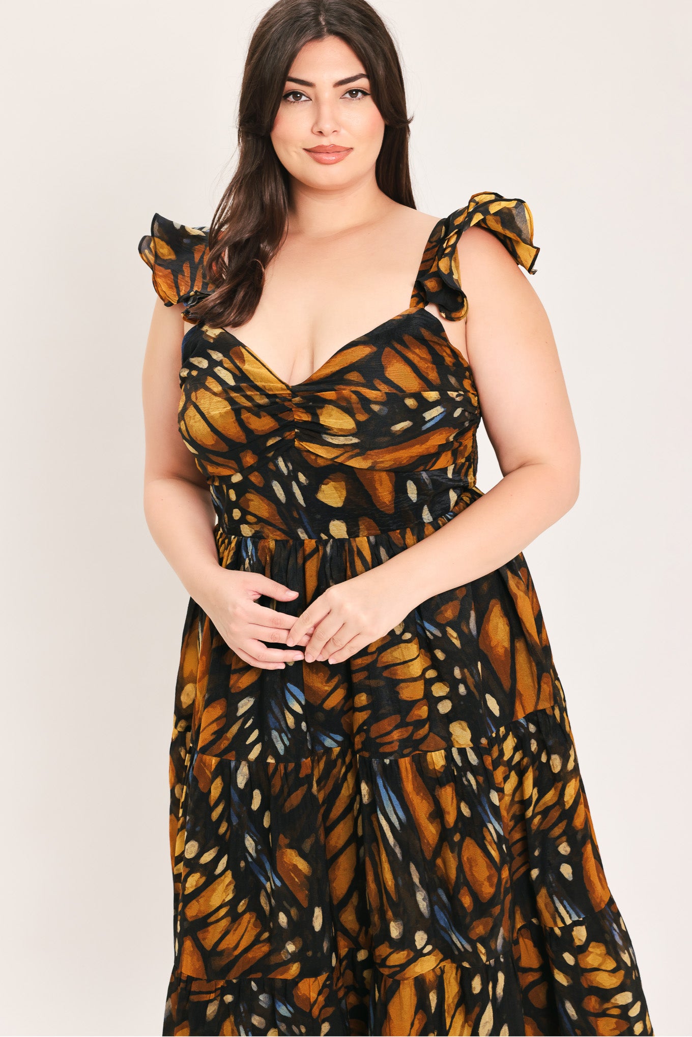 EMBERWING GARDEN GOWN WOVEN MAXI DRESS