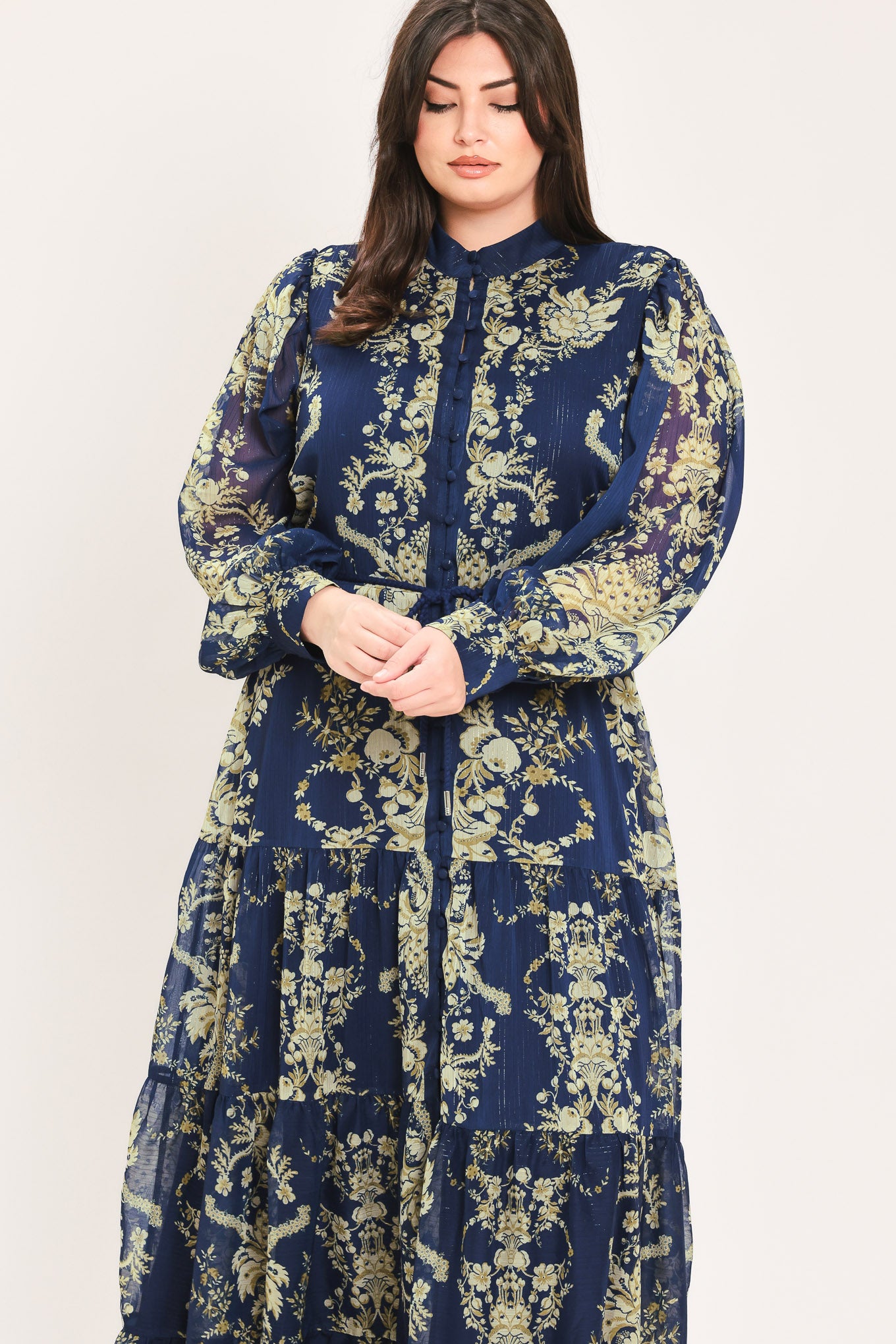 ROYAL HERITAGE BLOOM WOVEN MAXI DRESS