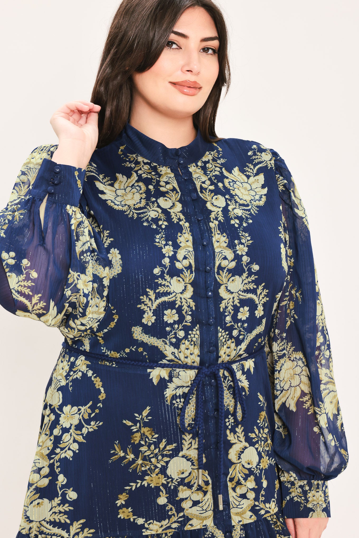 ROYAL HERITAGE BLOOM WOVEN MAXI DRESS