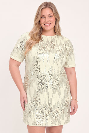 NOIR & IVORY STATEMENT DRESS