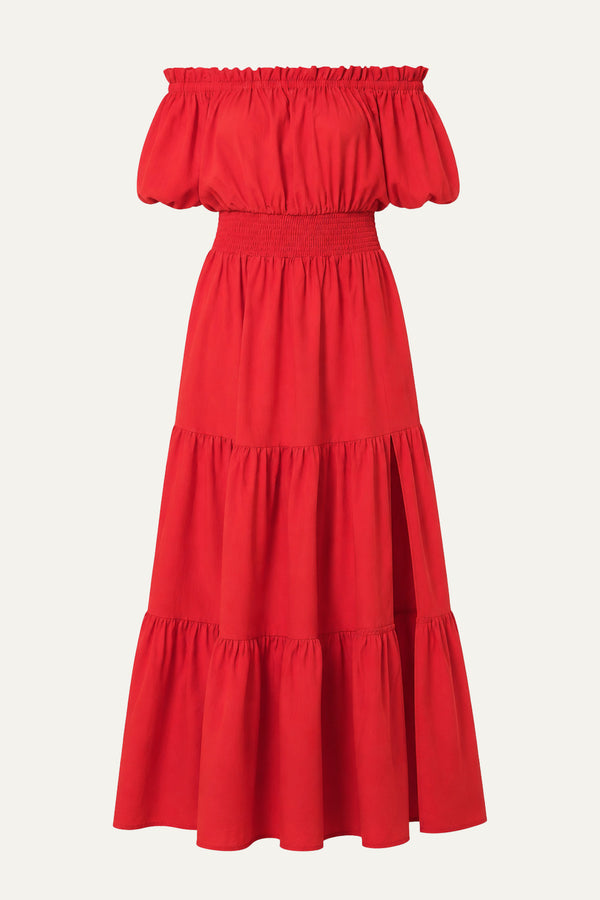 OUT IN THE COUNTRY WOVEN MAXI DRESS