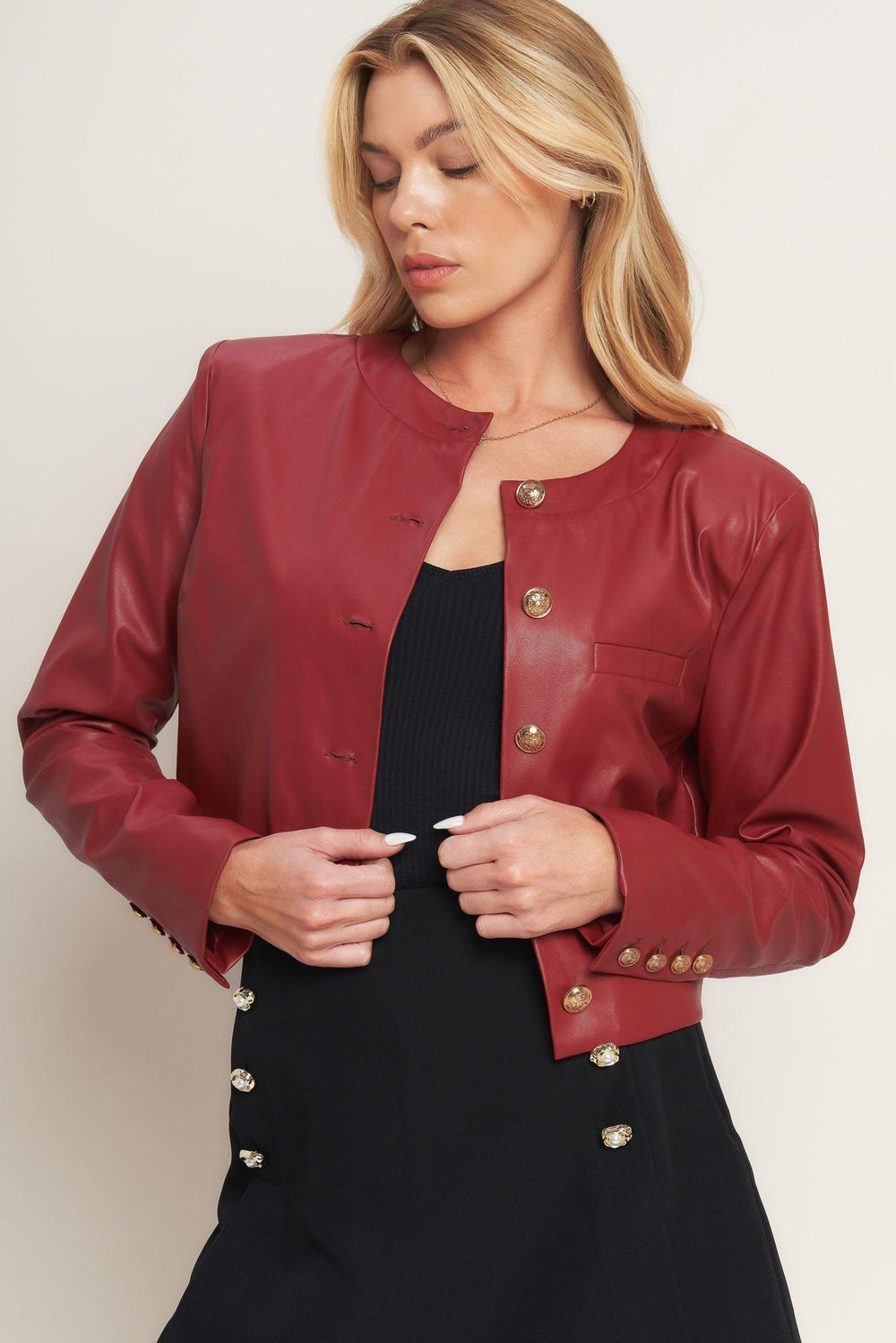 TACTICAL GRACE LEATHER JACKET.