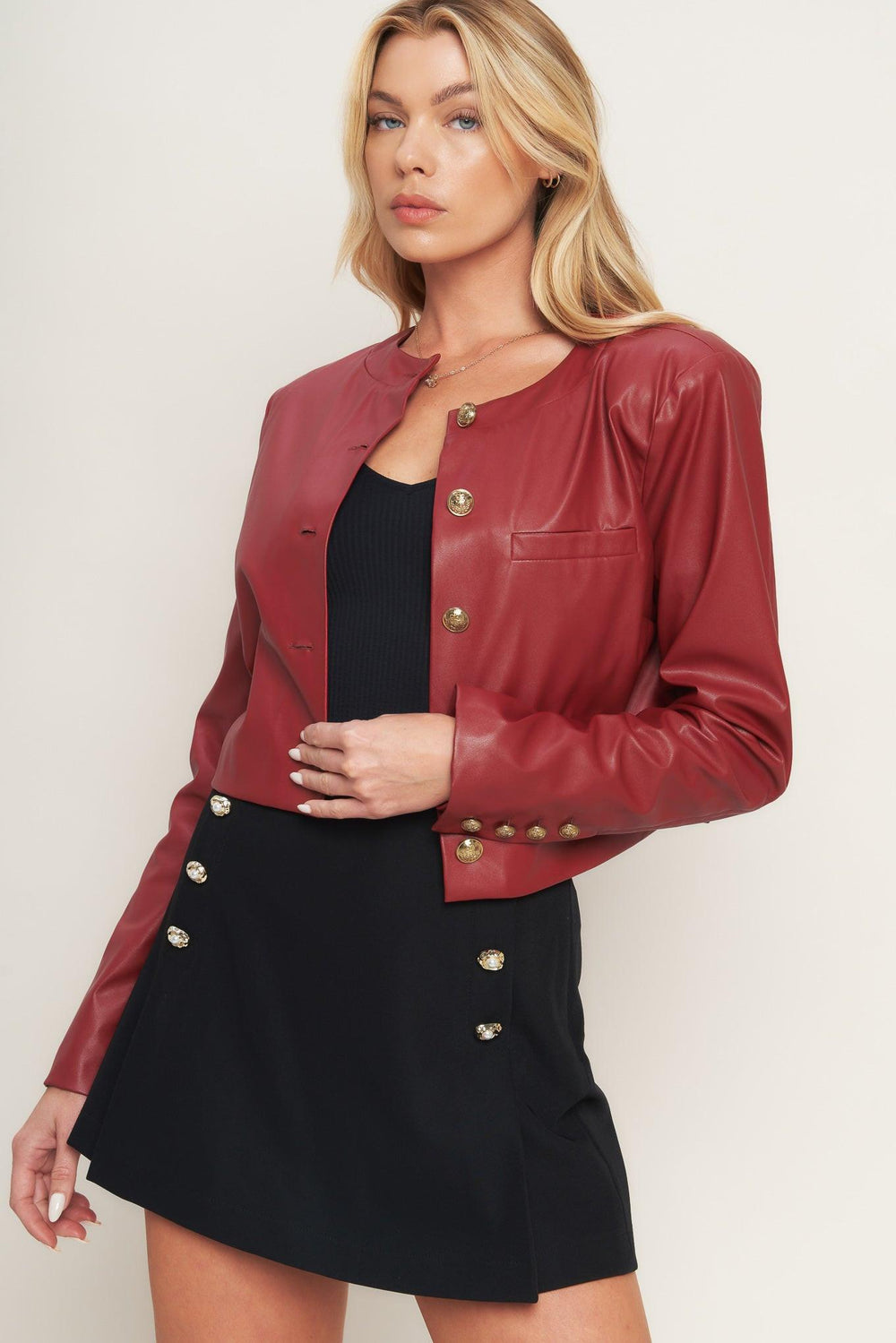 TACTICAL GRACE LEATHER JACKET.