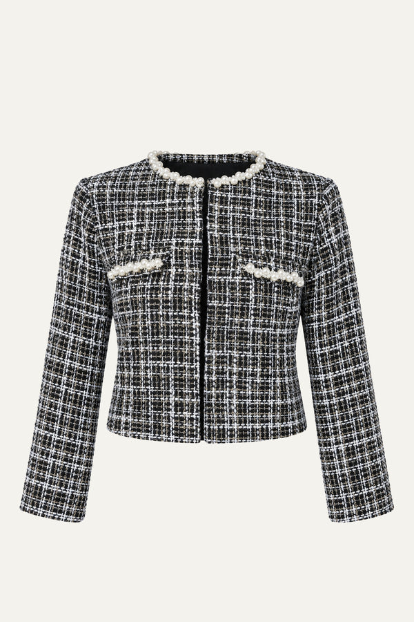 GUEST OF HONOR TWEED CROP JACKET