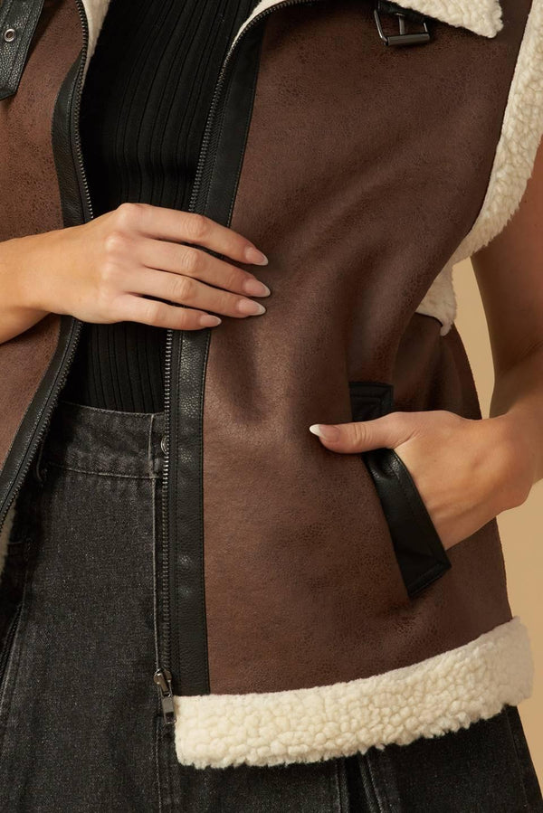 IN ANOTHER LIFE LEATHER VEST.