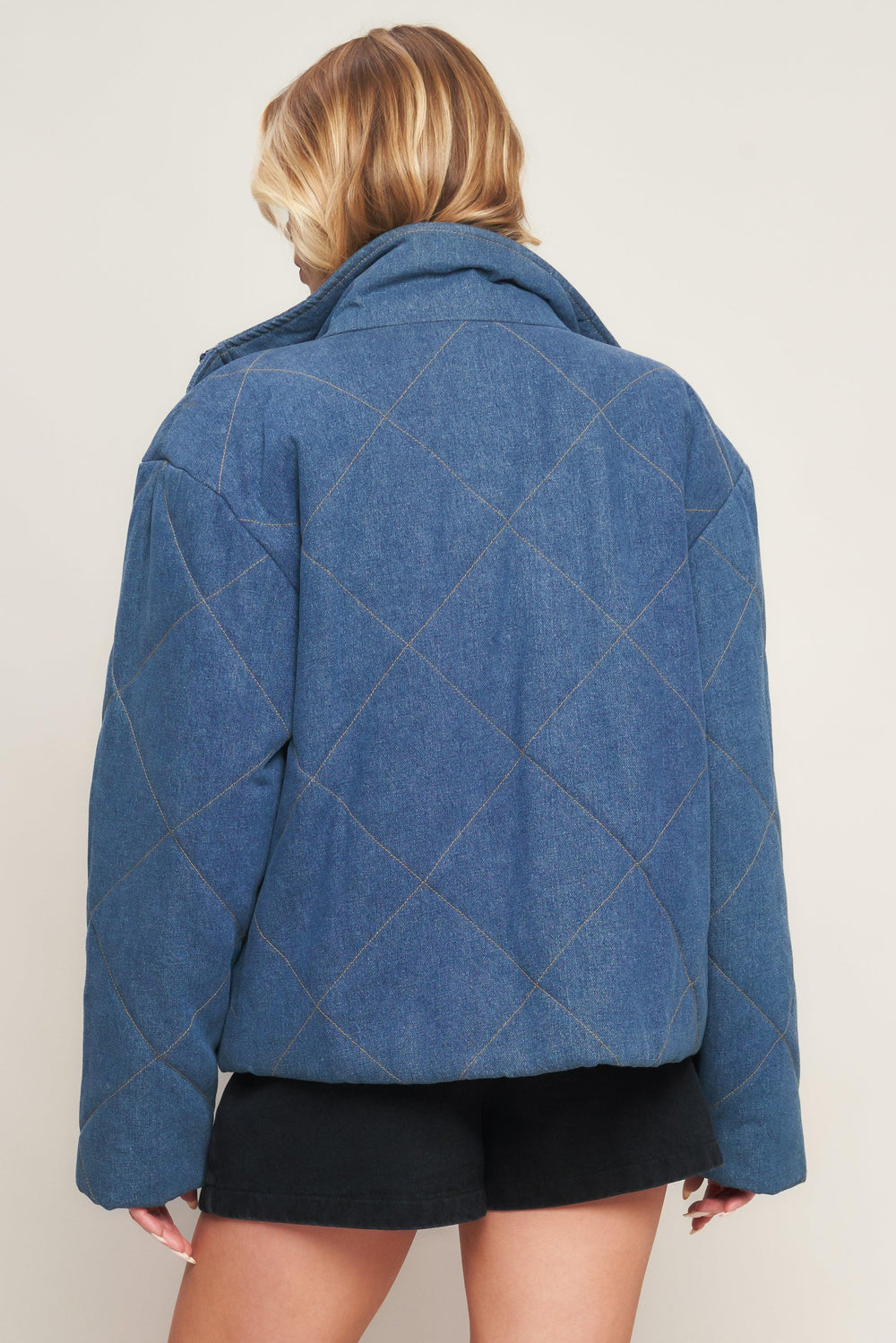 FOR GOOD QUILTED DENIM JACKET.