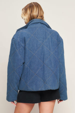 FOR GOOD QUILTED DENIM JACKET.