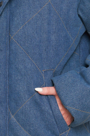 FOR GOOD QUILTED DENIM JACKET.