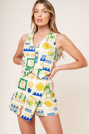 BON VOYAGE WOVEN VEST.