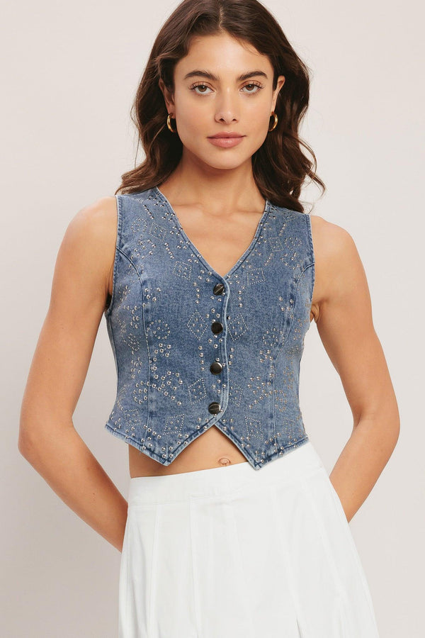 EURO SUMMER DENIM VEST.