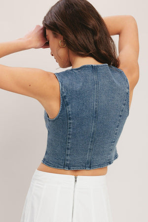 EURO SUMMER DENIM VEST.