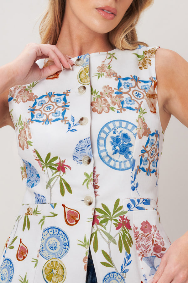 SUMMER ATELIER WOVEN VEST.