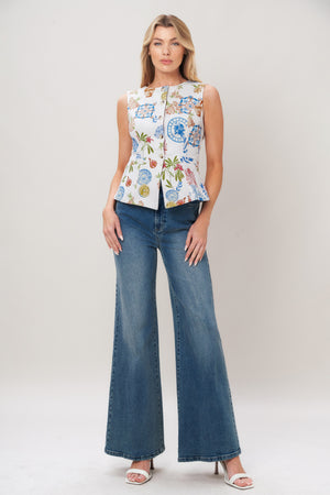 SUMMER ATELIER WOVEN VEST.