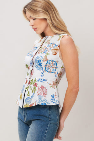 SUMMER ATELIER WOVEN VEST.