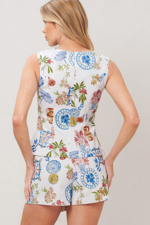 SUMMER ATELIER WOVEN VEST.