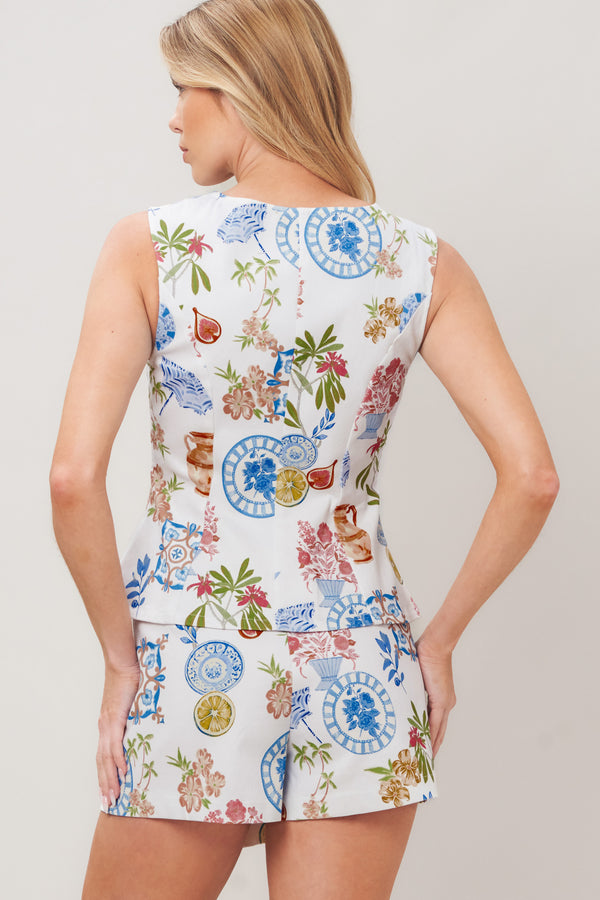SUMMER ATELIER WOVEN VEST.