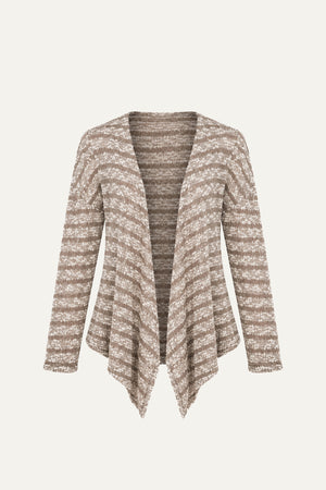 COCOA STRIPE CARDIGAN