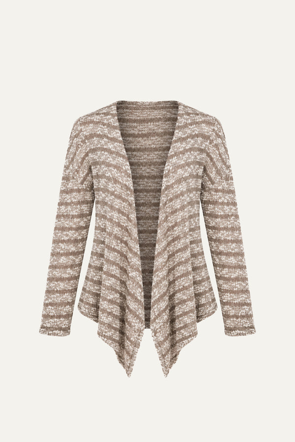 COCOA STRIPE CARDIGAN