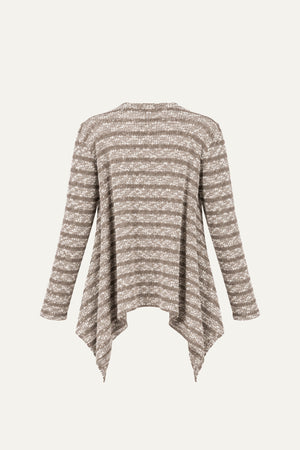 COCOA STRIPE CARDIGAN