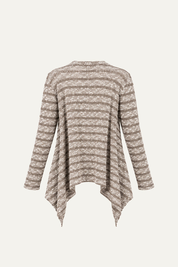 COCOA STRIPE CARDIGAN