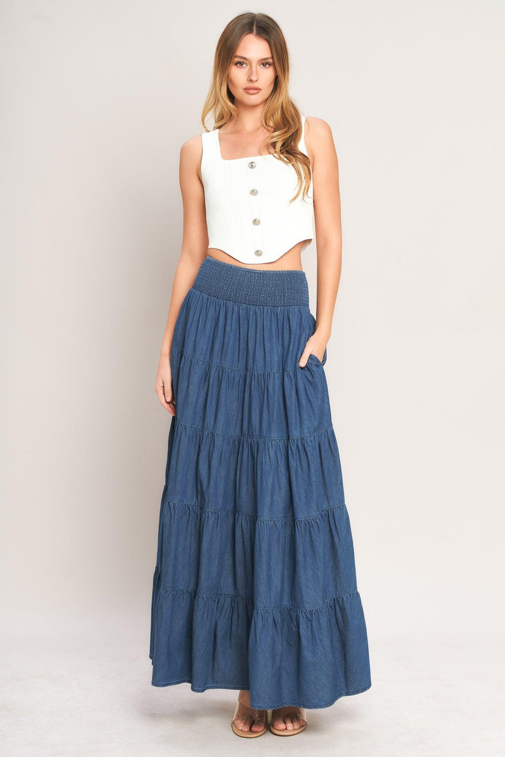 SUMMER SIMPLICITY LIGHTWEIGHT MAXI SKIRT.