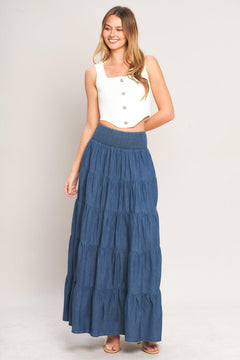 SUMMER SIMPLICITY LIGHTWEIGHT MAXI SKIRT.