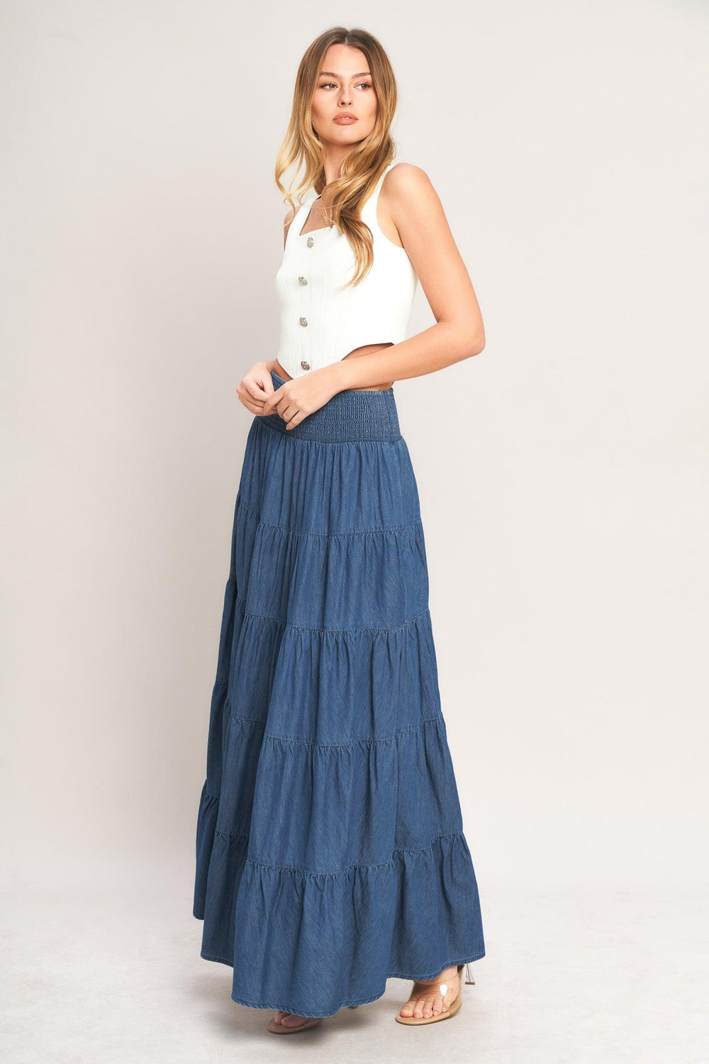 SUMMER SIMPLICITY LIGHTWEIGHT MAXI SKIRT.