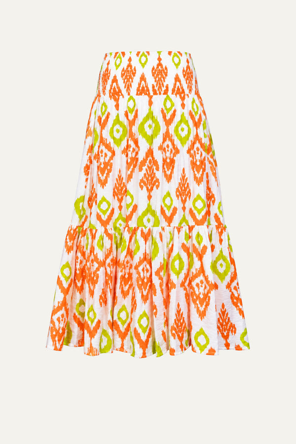 JUST FEELS RIGHT WOVEN MIDI SKIRT