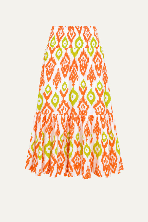 JUST FEELS RIGHT WOVEN MIDI SKIRT