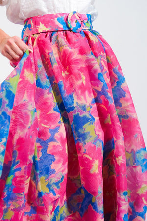 SWEET VISION WOVEN MIDI SKIRT.