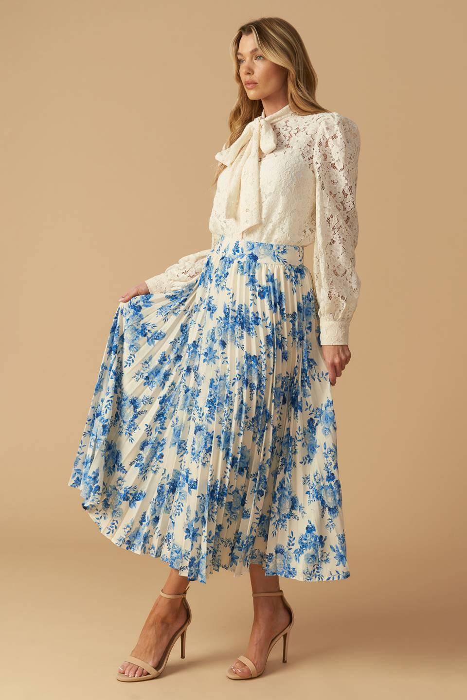 STARS IN MY HEART WOVEN MIDI SKIRT.