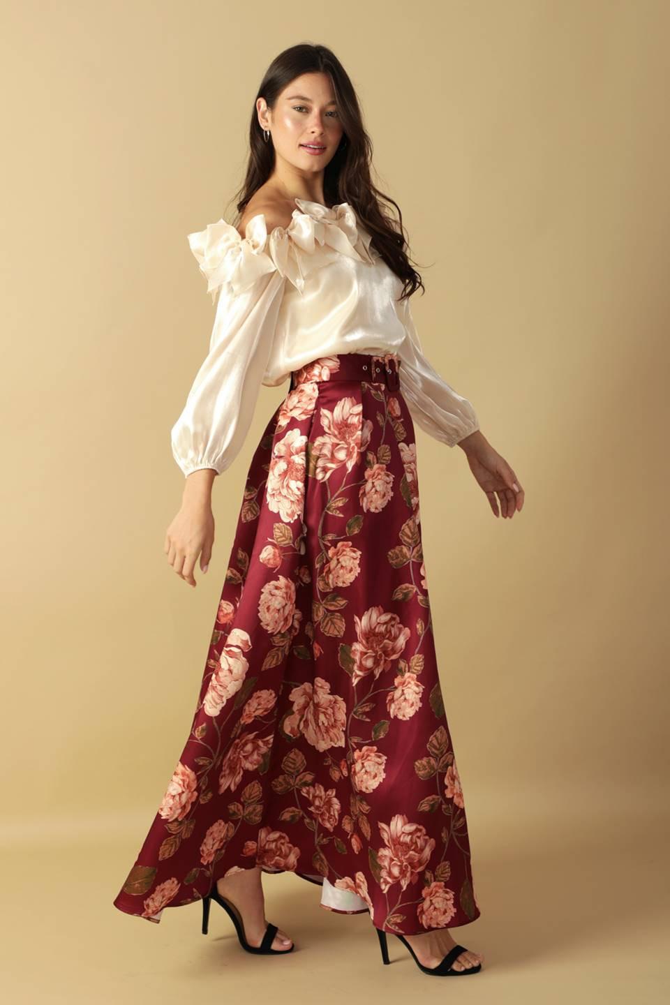CRUISE CONTROL WOVEN MAXI SKIRT.