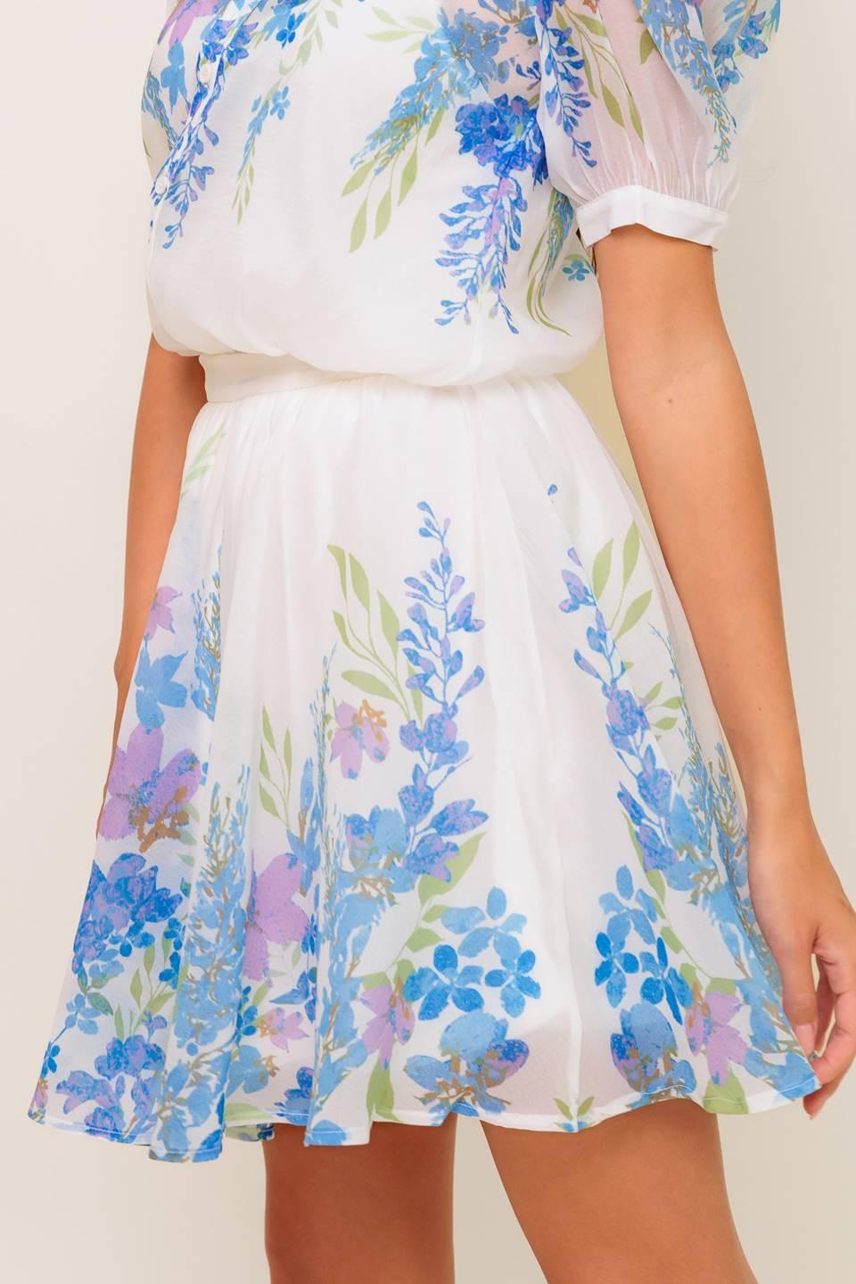 SUNSET SAIL WOVEN MINI FULL SKIRT.