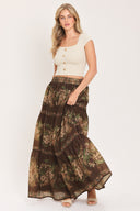 CELEBRITY MOMENT WOVEN MAXI SKIRT