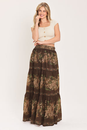 CELEBRITY MOMENT WOVEN MAXI SKIRT