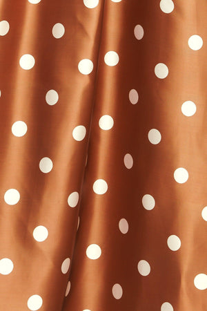 CHIC POLKA FLOW WOVEN FULL MAXI SKIRT.