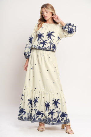 BOHO CONSTELLATION WOVEN MAXI SKIRT - Flying Tomato - SKIRTS - Flying Tomato