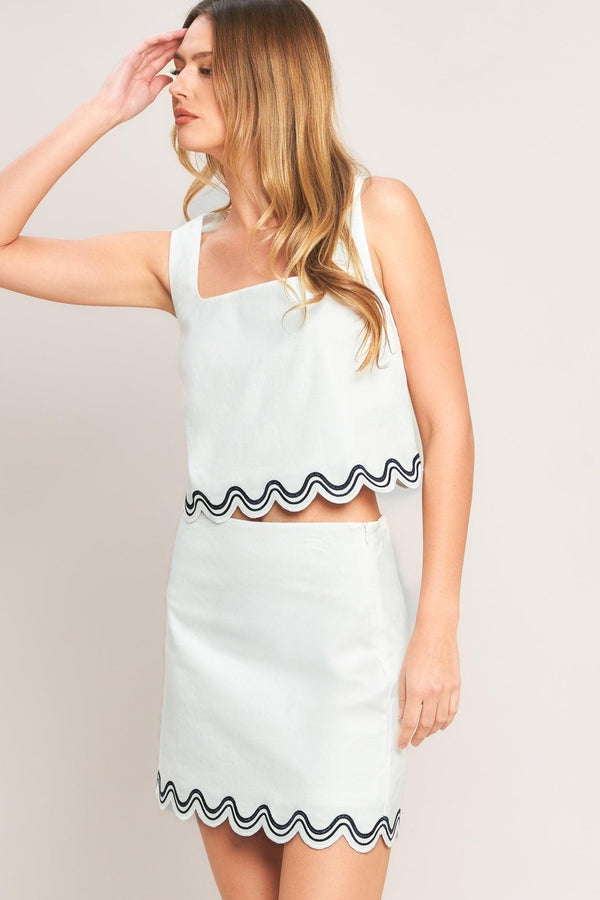 URBAN WAVE WOVEN MINI SKIRT.