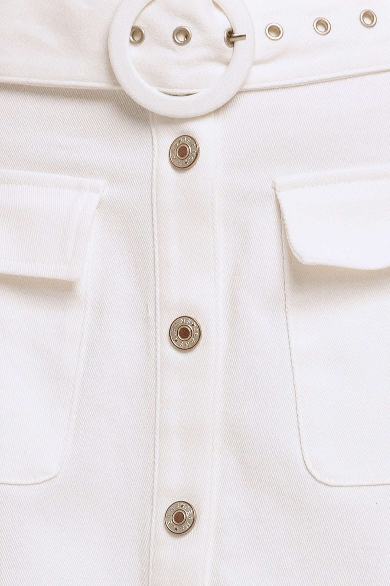 A solid woven midi skirt featuring self belt, front button down and pockets. Matching top IT14089B

Details:

Self: 97% Cotton 3% Spandex

Size & Fit

-Model is 5`8" And Wearing Size Small
-Measurements Taken From Size Small
-Approx. Length: 34"