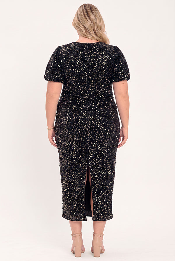MIDNIGHT EDIT BLACK STATEMENT SKIRT